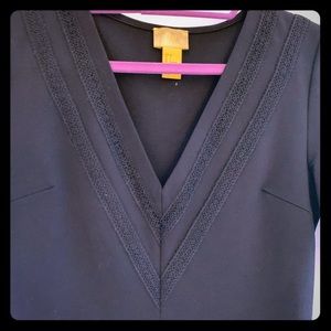 Black H&M V neck Skater Dress